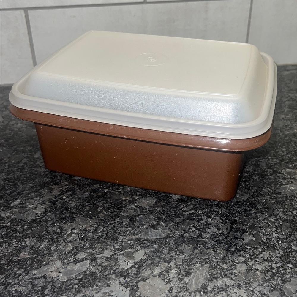 Vintage Tupperware ice cream or frozen dessert container. Storage container